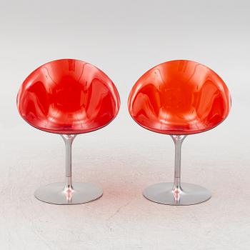 Philippe Starck, a pair of 'Eros' swiwel chairs, for Kartell.