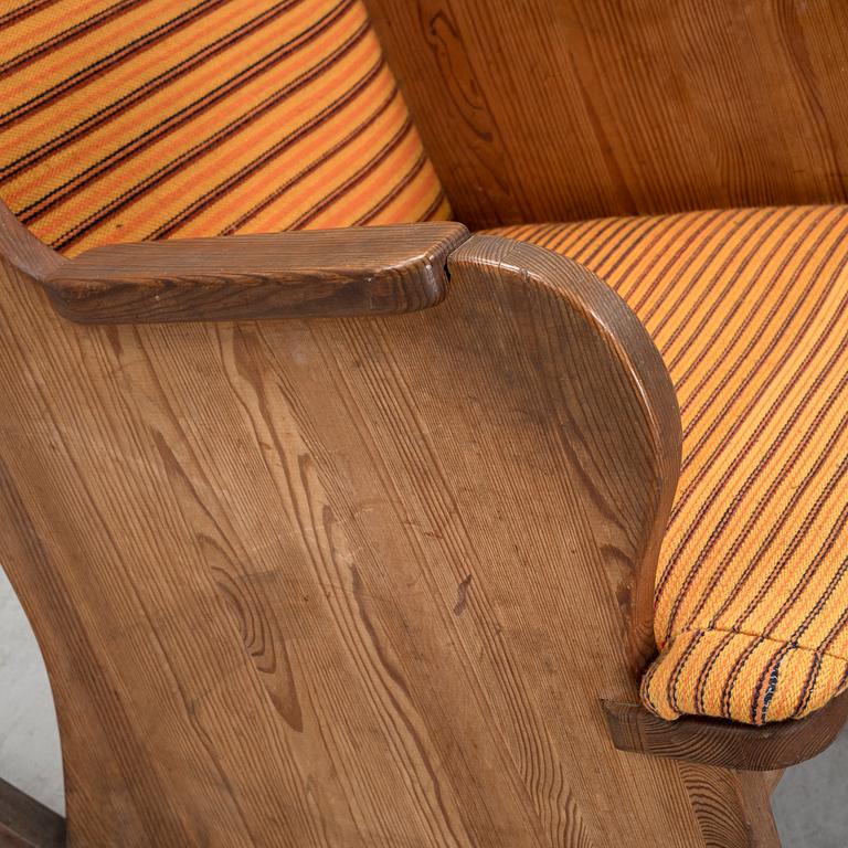 A pine rocking chair, Nordiska Kompaniet, designed 1939.
