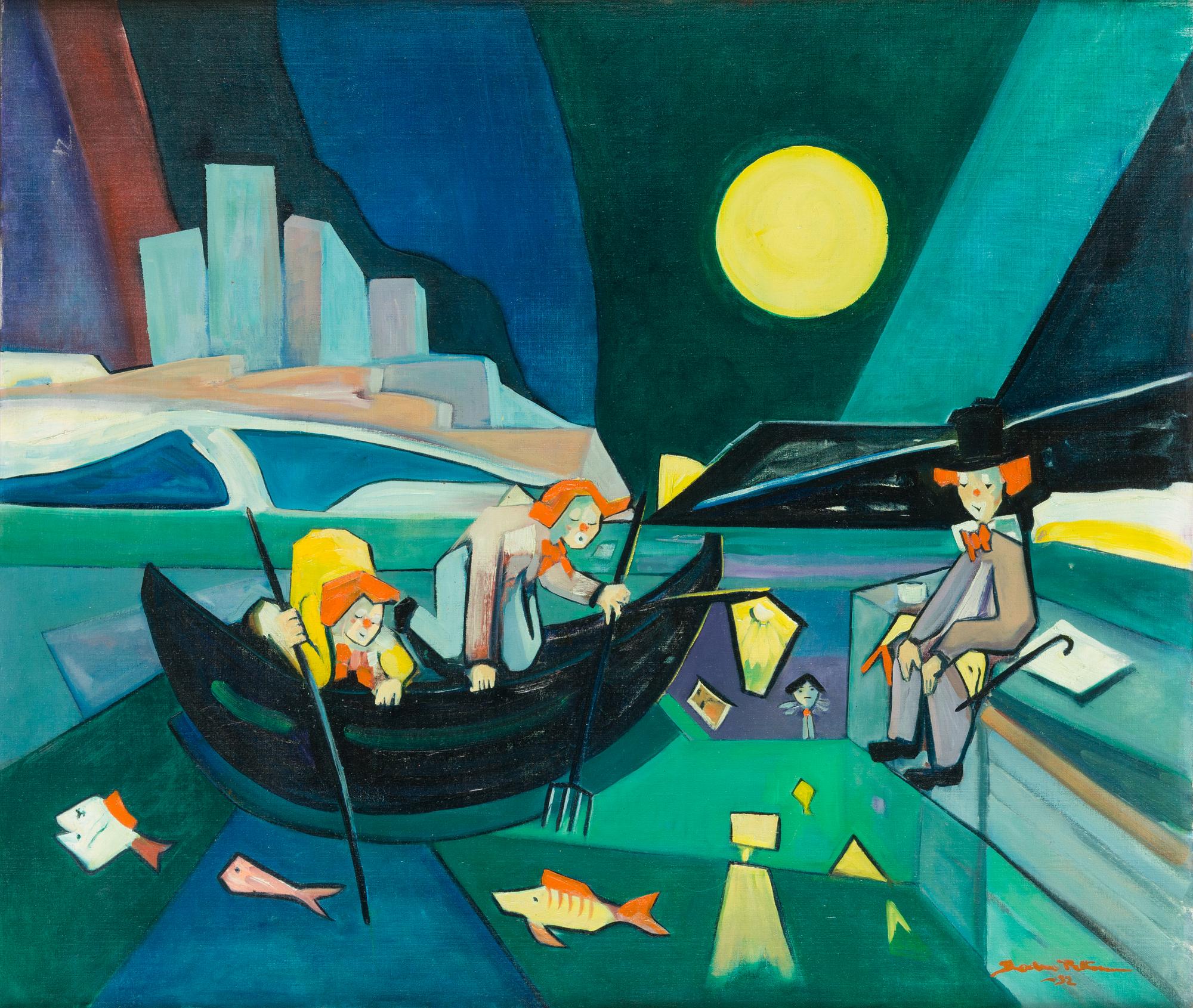 Jarkko Peltonen, oil on canvas, signed and dated -92.
