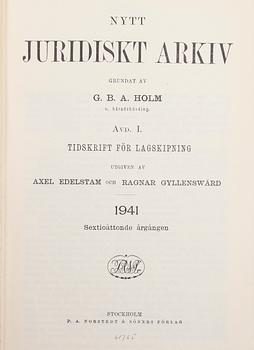 BÖCKER, "Nytt Juridiskt Arkiv I", 1874-2011 samt "Nytt Juridiskt Arkiv II", 1943-2011, Norstedts Förlag.