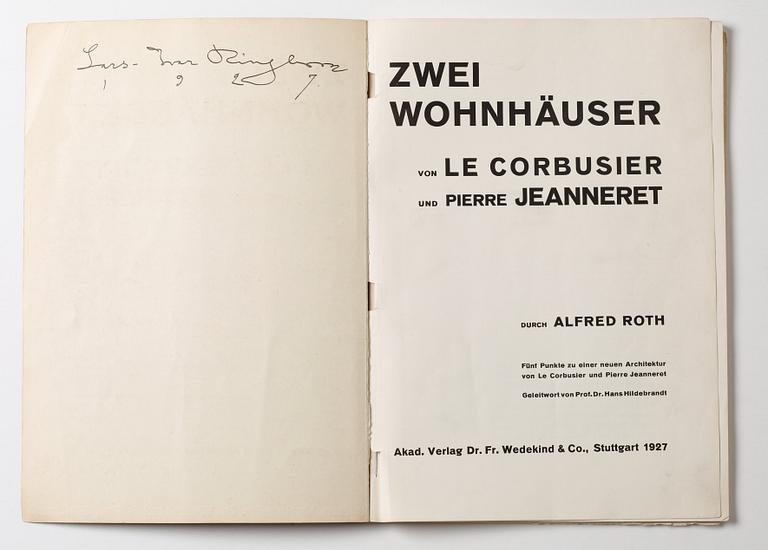 ALFRED ROTH (red), "Zwei wohnhäuser von  Le Corbusier und Pierre Jeanneret".