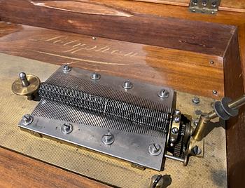 A German Symphonion music box, Jul. Heinr. Zimmermann, Leipzig, late 19th Century.