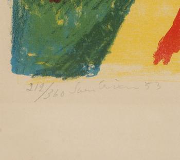 SVEN X:ET ERIXSON, färglitografi, signerad, daterad -53 och numrerad 212/360.