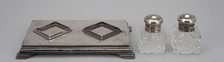 BLÄCKSTÄLL, silver samt kristall, Morosov, S:t Petersburg 1908-1926.