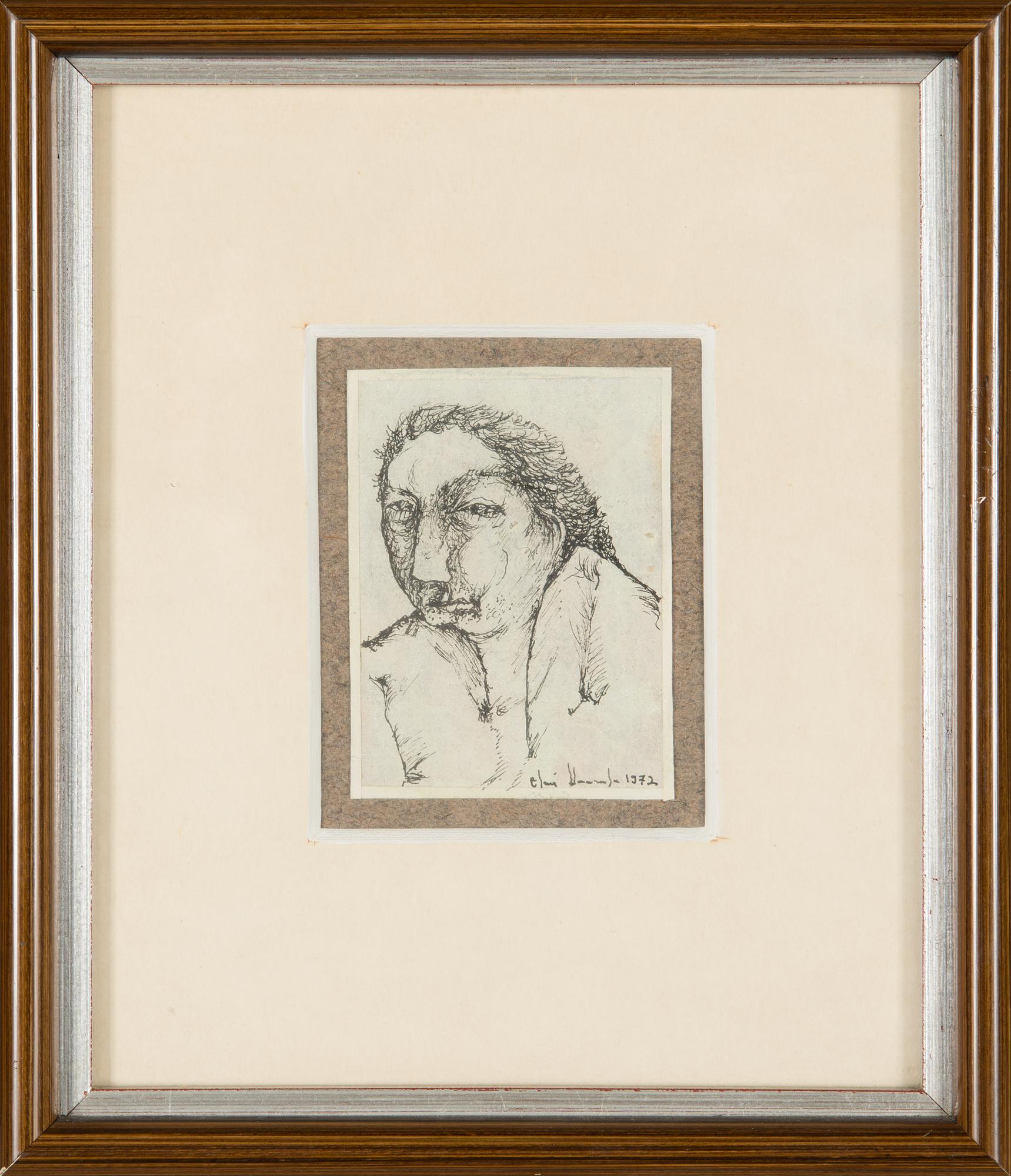 Olavi Vaarula, blandteknik på papper, signerad och daterad 1972.