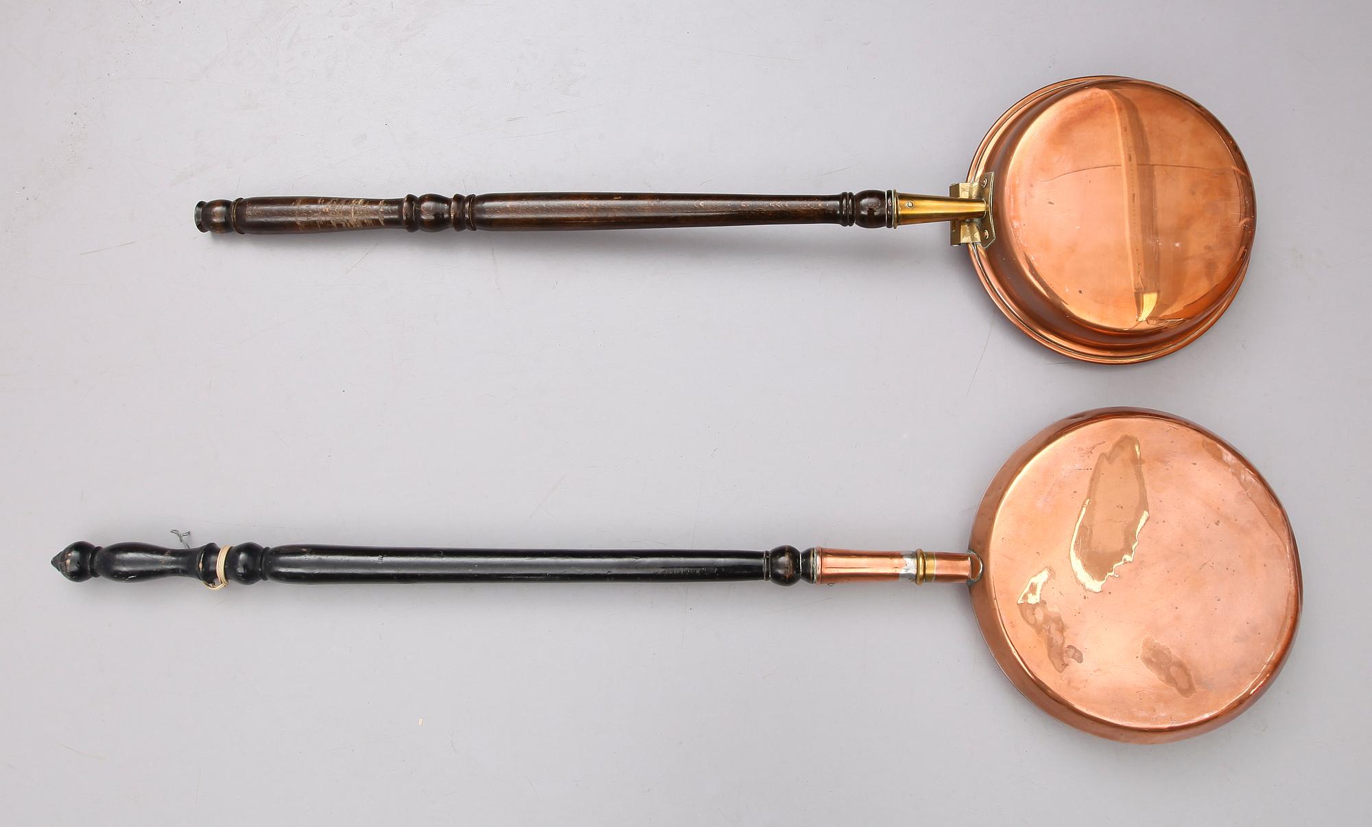 SÄNGVÄRMARE, 2 st, England, 1800-/1900-tal.