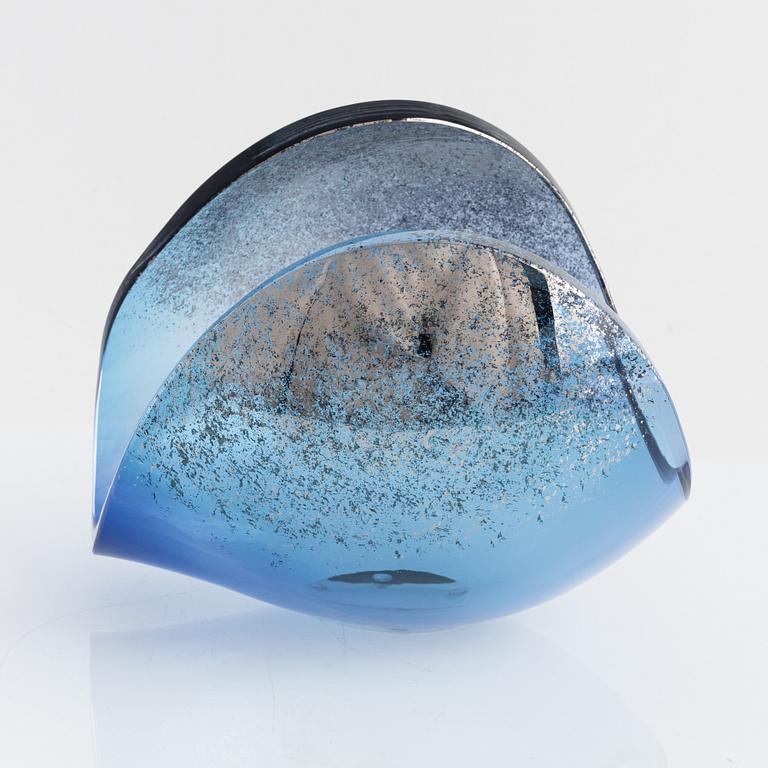 Lena Bergström, a glass sculpture, 'Jorden' from the series 'Planets', Kosta Boda, Sweden.