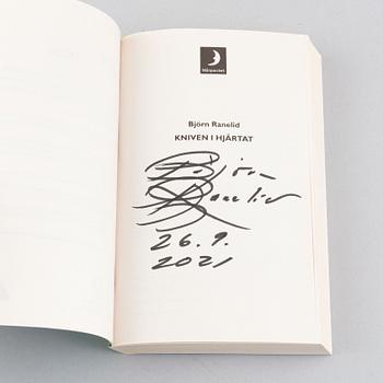 Björn Ranelid, books, 6 pcs, signed.