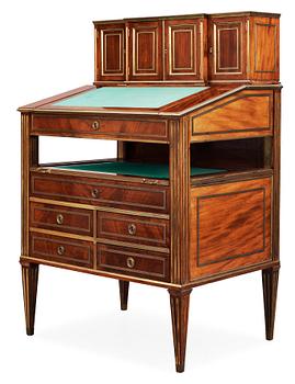 A Russian 19th century mahogany writing-desk.