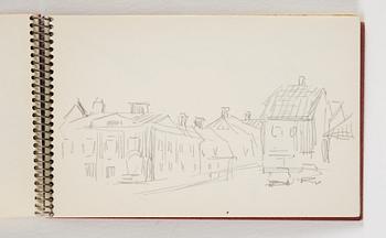 Lotte Laserstein, 10 små skissblock med teckningar.