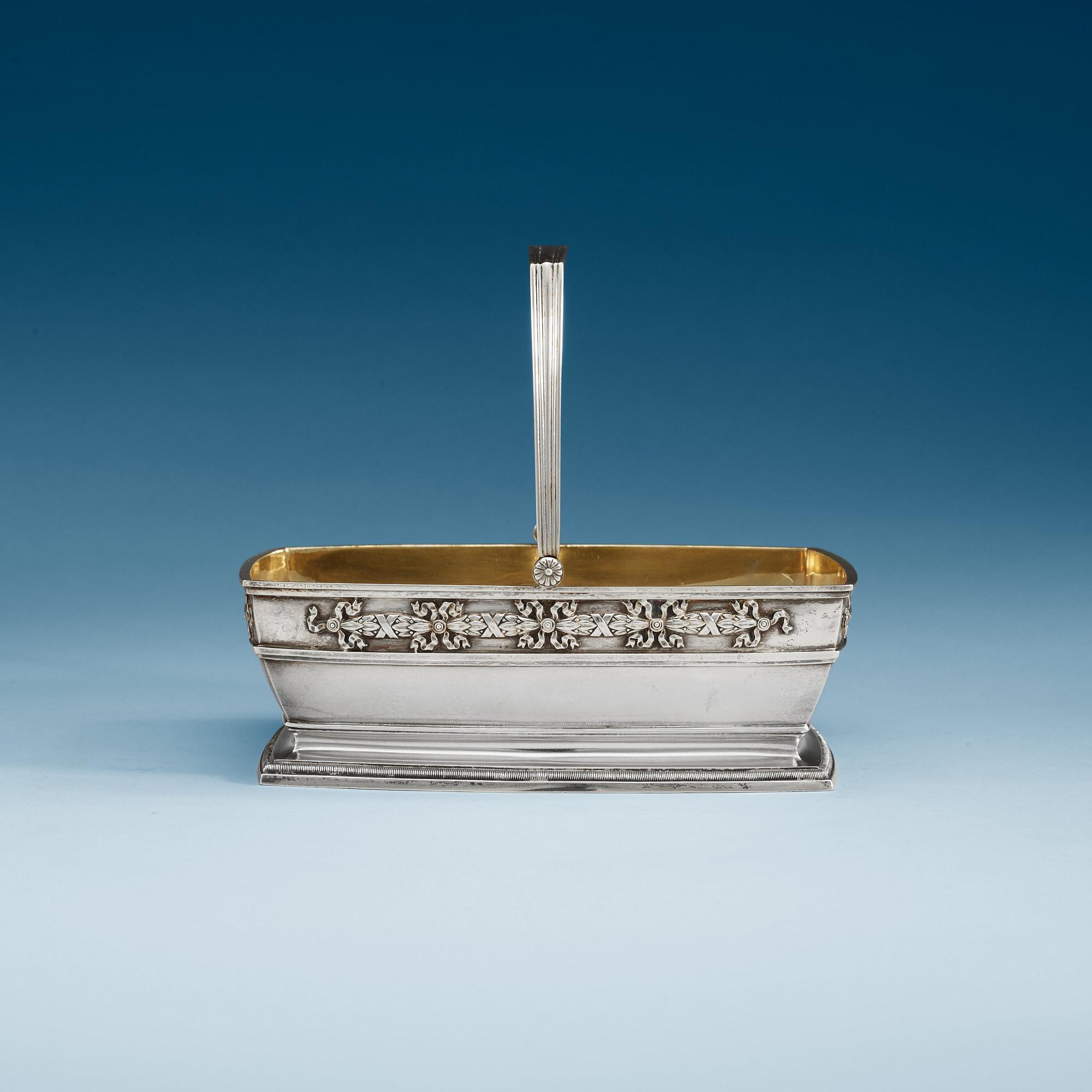 A Russian 19th century parcel-gilt FABERGÉ basket, Moscow 1894. Imperial Warrant and.
