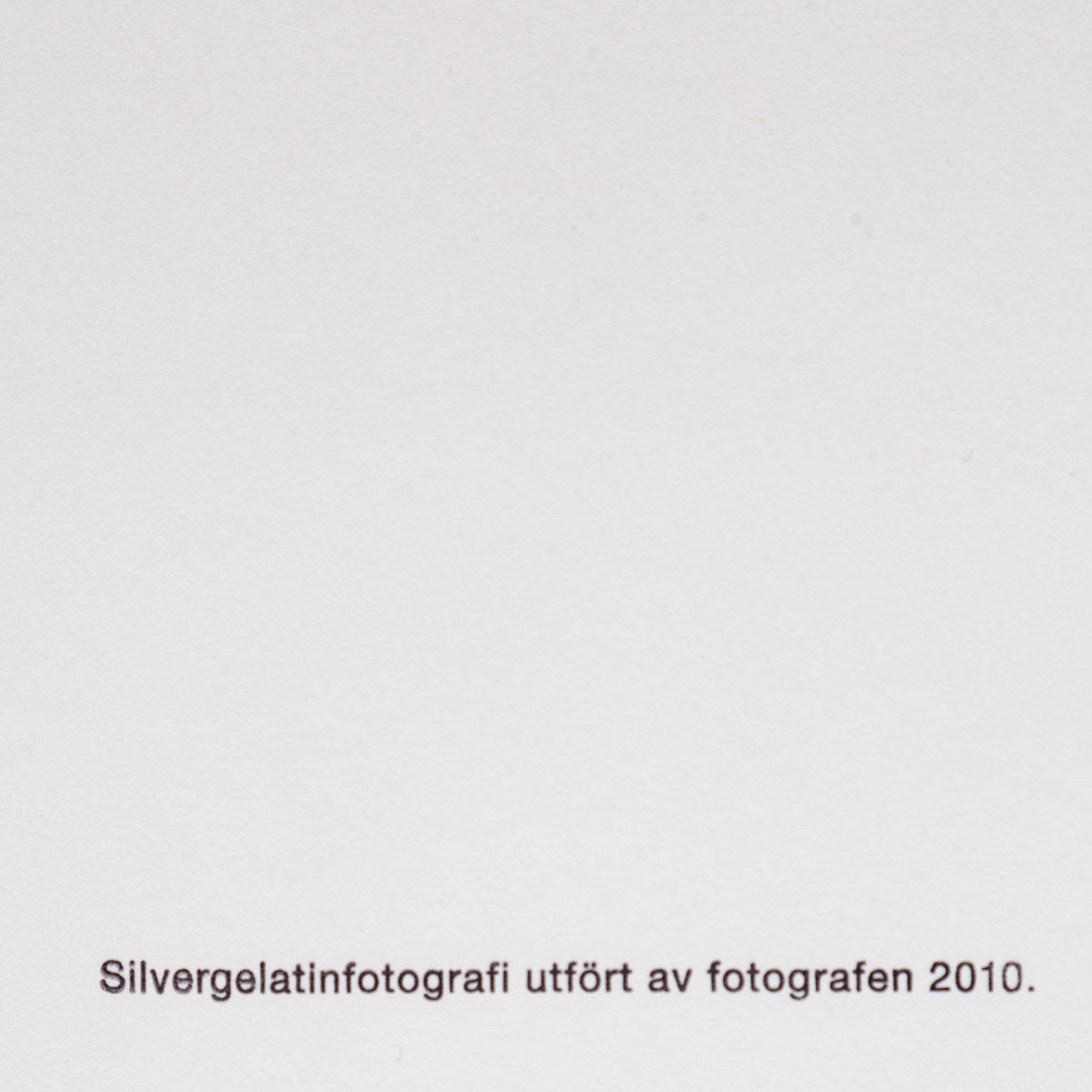GERRY JOHANSSON, silver gelatine photograph, signed Gerry Johansson in pencil. Edition 031/100.