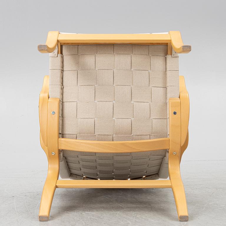 Bruno Mathsson, fåtölj/karmstol, "Eva", Firma Karl Mathsson, sent 1900-tal.