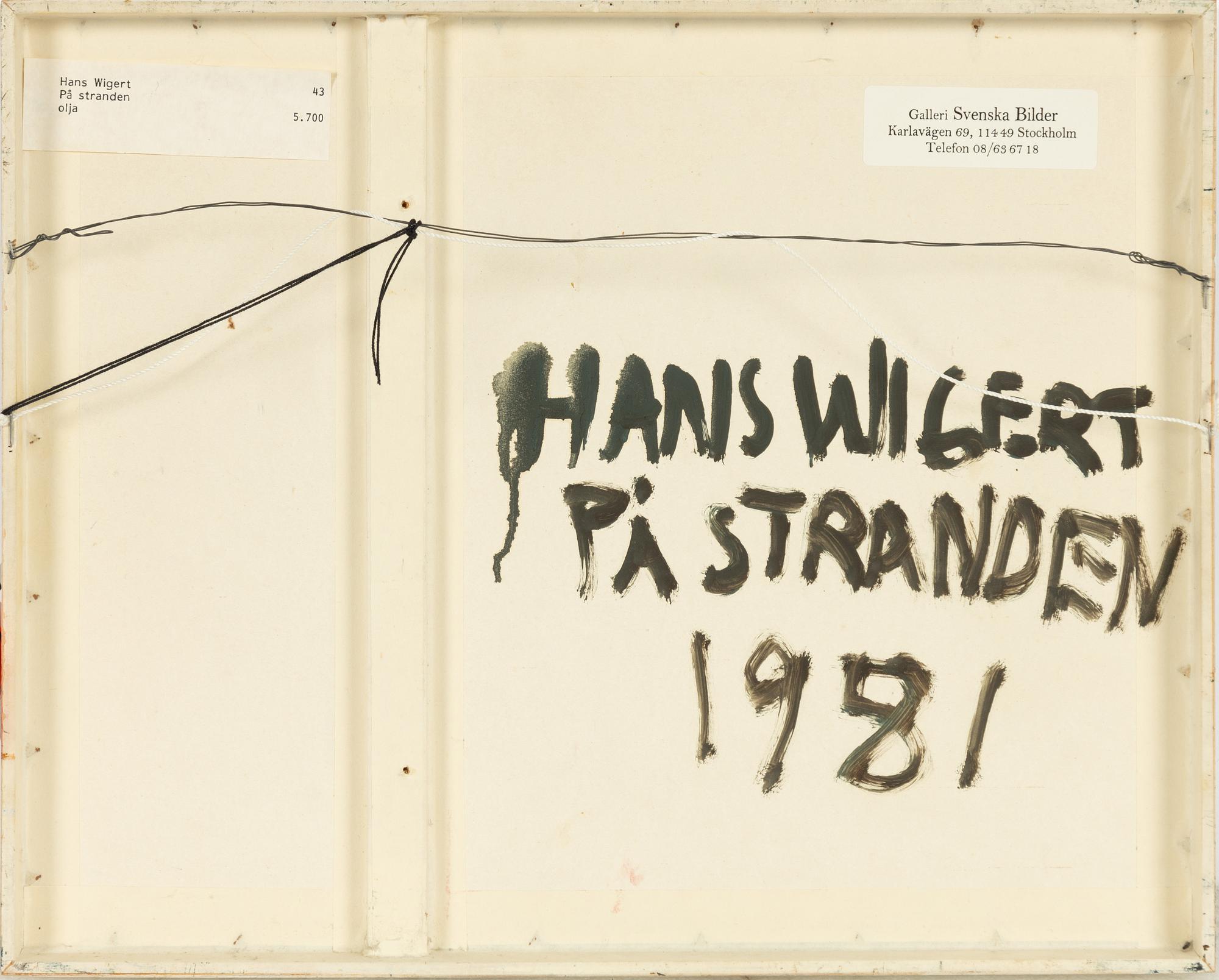 Hans Wigert, "På stranden".