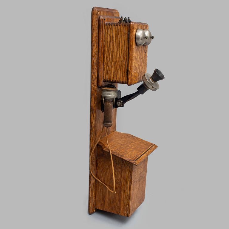 A wall telephone, signed Romberg, Chicago, U.S.A.