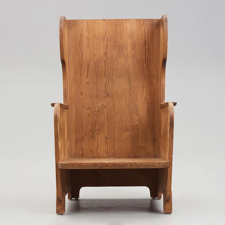 Axel Einar Hjorth, a stained pine "Lovö" armchair, Nordiska Kompaniet, Sweden 1930's.