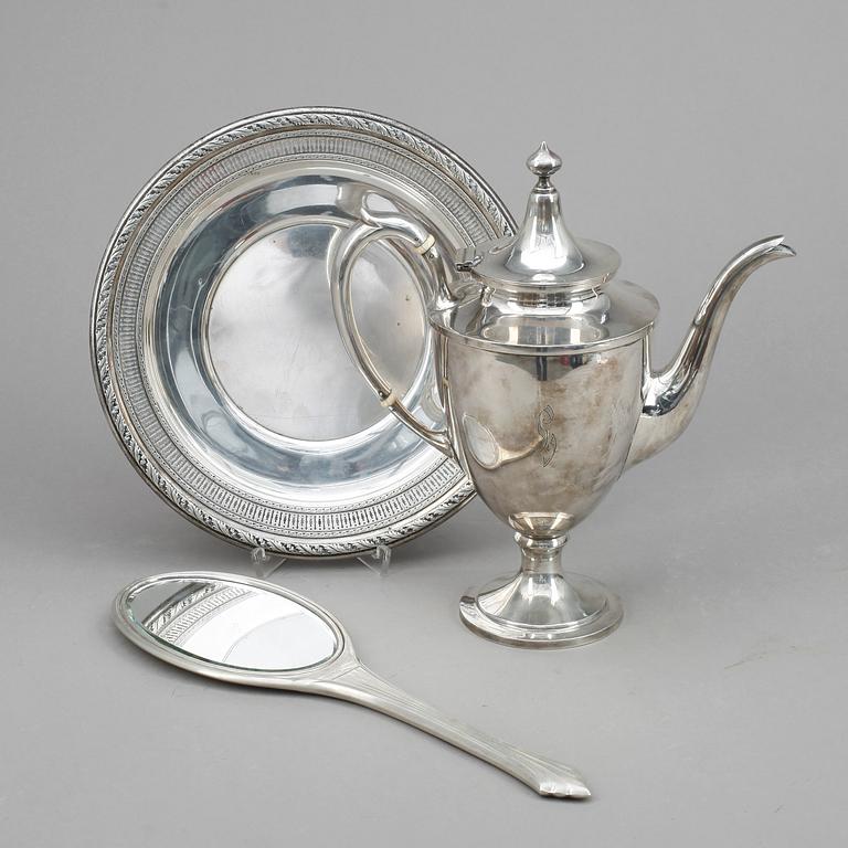 SILVERPARTI, 3 delar, Vikt (exkl spegel) 1034g.