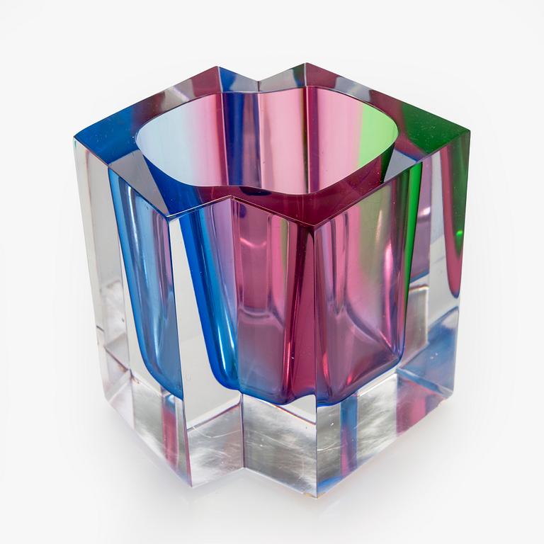 Helena Tynell, a glass vase, signed Helena Tynell Riihimäen Lasi Oy.