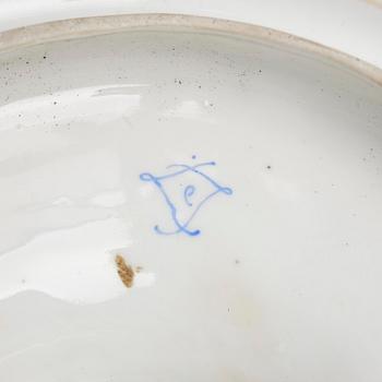 A pair of large porcelain urns, Sèvres like mark, around 1900.