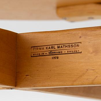 Bruno Mathsson, soffbord, Firma Karl Mathsson, Värnamo, 1978.