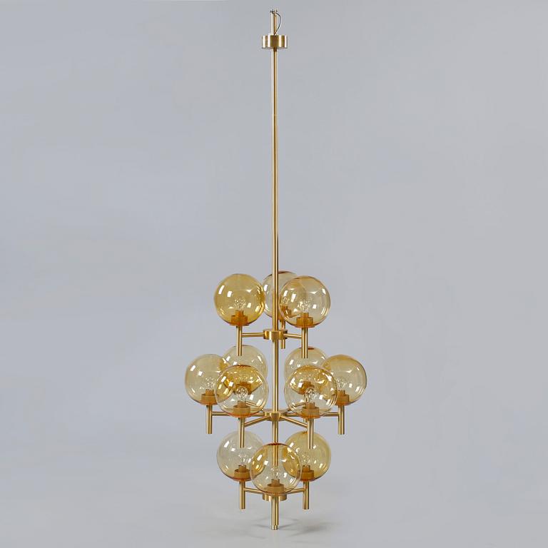 TAKLAMPA, Luxus, troligen Uno Kristiansson, 1900-talets andra hälft, höjd ca 250 cm.