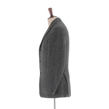 DAKS, a men's grey tweed jacket.