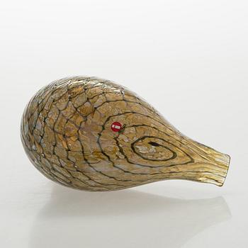 Oiva Toikka, a 'Summer Grouse' glass bird, signed O. Toikka Nuutajärvi.