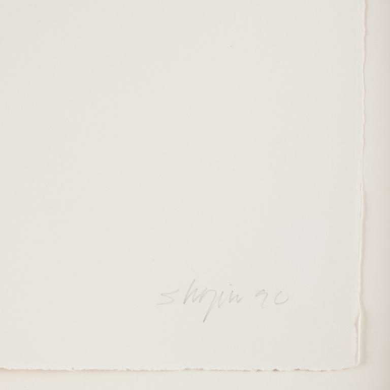 Joel Shapiro, pochoir i färg, 1990. Signerad och numrerad 20/36.