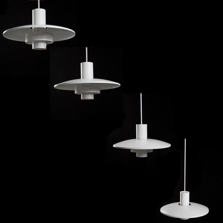 TAKLAMPOR, 4 st, modell 1427-1, Erkki Huttunen, Valaisinpaja, Artek. Höjd 130 cm.
