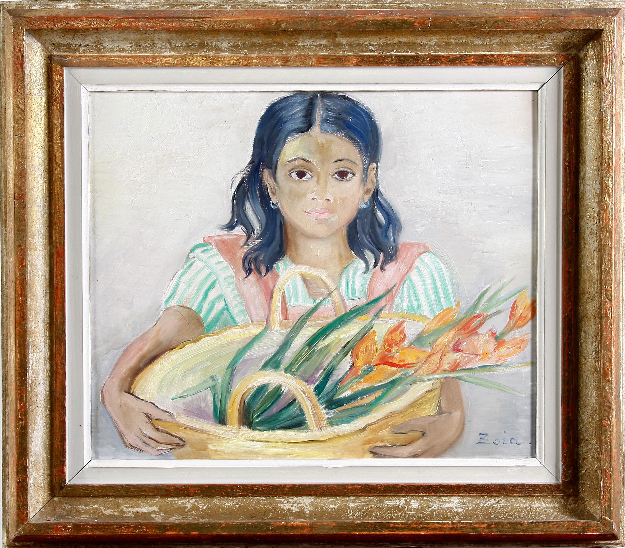 KRUKOWSKAJA, ZOIA, olja på pannå, sign.