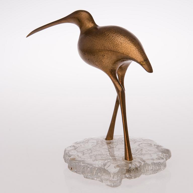 A 'Snipe' bird sculpture. Stamped Made in Finland, Kultakeskus Oy, Design: Tapio Wirkkala.