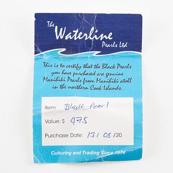 Örhängen, ett par, 18K guld med odlade pärlor.