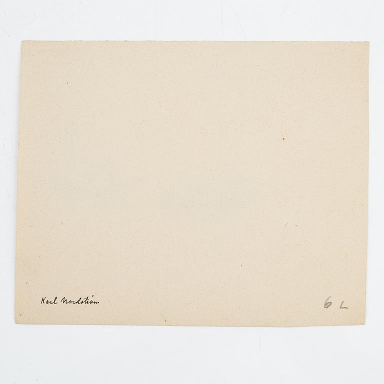 Karl Nordström, tuschteckning, signerad.