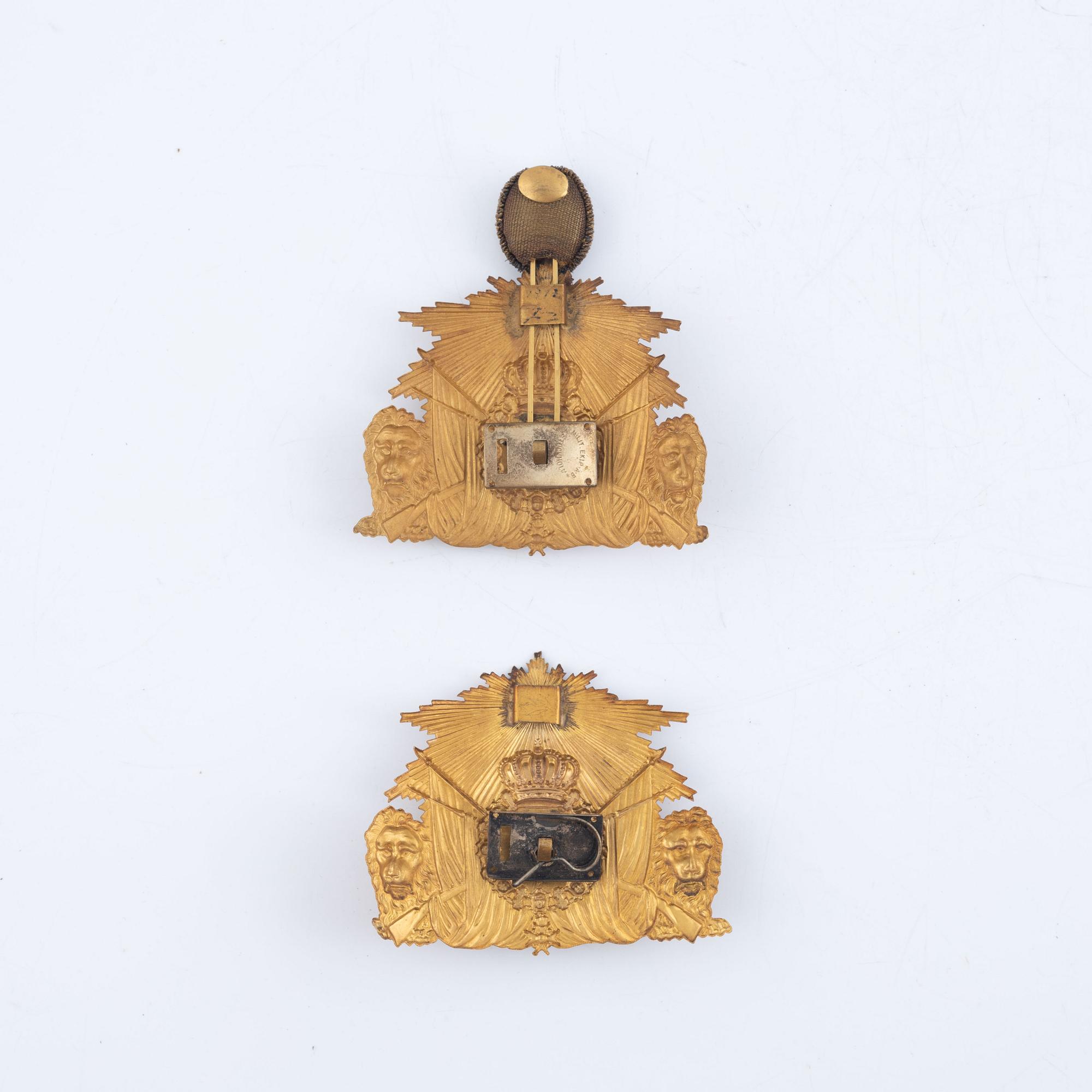 Uniformsdelar, 7 st, för officer vid Livregementets grenadjärer.