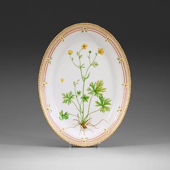 1805. A Royal Copenhagen 'Flora Danica' serving dish, Denmark, 20th Century.