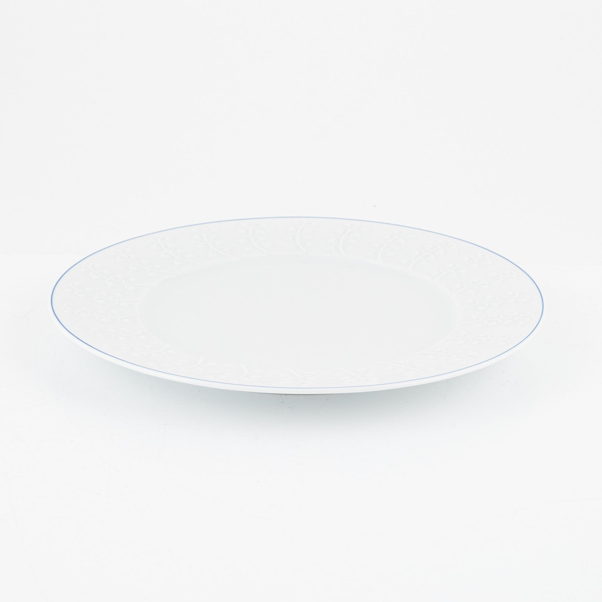 Tallrikar, 12 st, porslin, "Muguet", Lalique för Limoges, Frankrike.