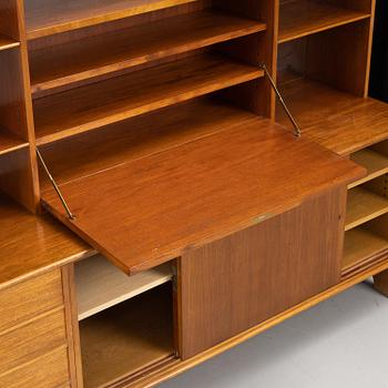 Josef Frank, a mahogny sideboard with cabinets, shelves, writing flap and drawers, Svenskt Tenn, a special commission, 1940-50s.