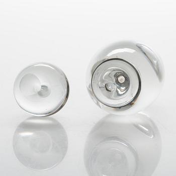 Timo Sarpaneva, Two mid-20th-century glass sculptures, both signed. Iittala, Finland.