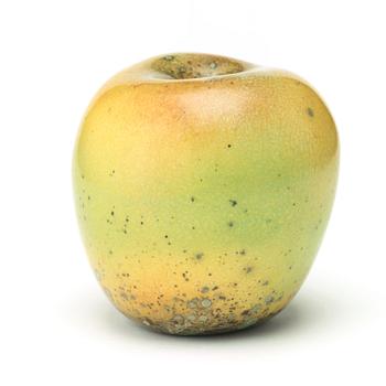 Hans Hedberg, A Hans Hedberg faience sculpture of an apple, Biot France.