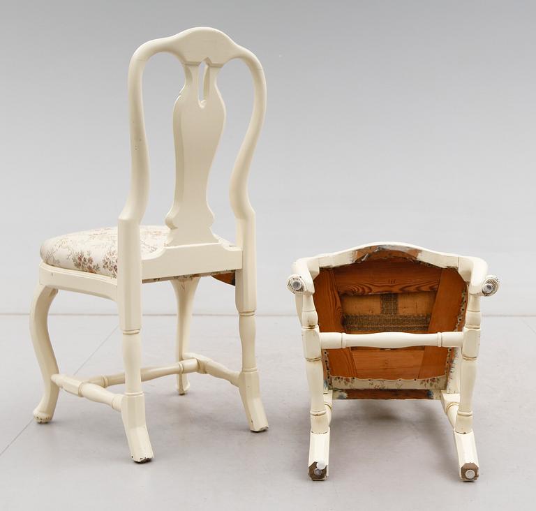 STOLAR, 4 st, rokokostil, 1900-talets första hälft.