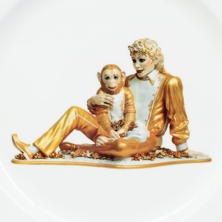 JEFF KOONS, a porcelain plate "Michael Jackson and bubbles" for Bernardaud 2013.