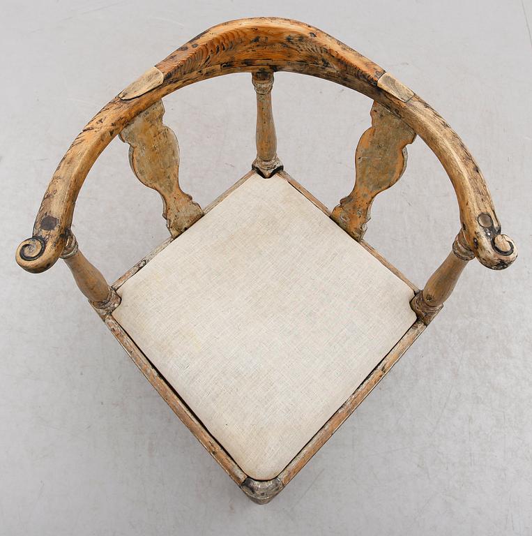 PUDERSTOL, gustaviansk, 1700-talets andra hälft.