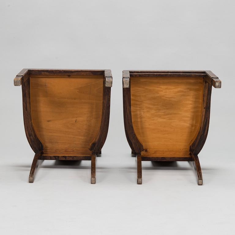 Eliel Saarinen, stolar, 4 st, "Saarismodellen" för Möbelfabrik Juho Konttinen, 1900-talets början.