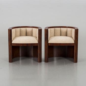 KARMSTOLAR/FÅTÖLJER ett par, 1900-talets senare del,