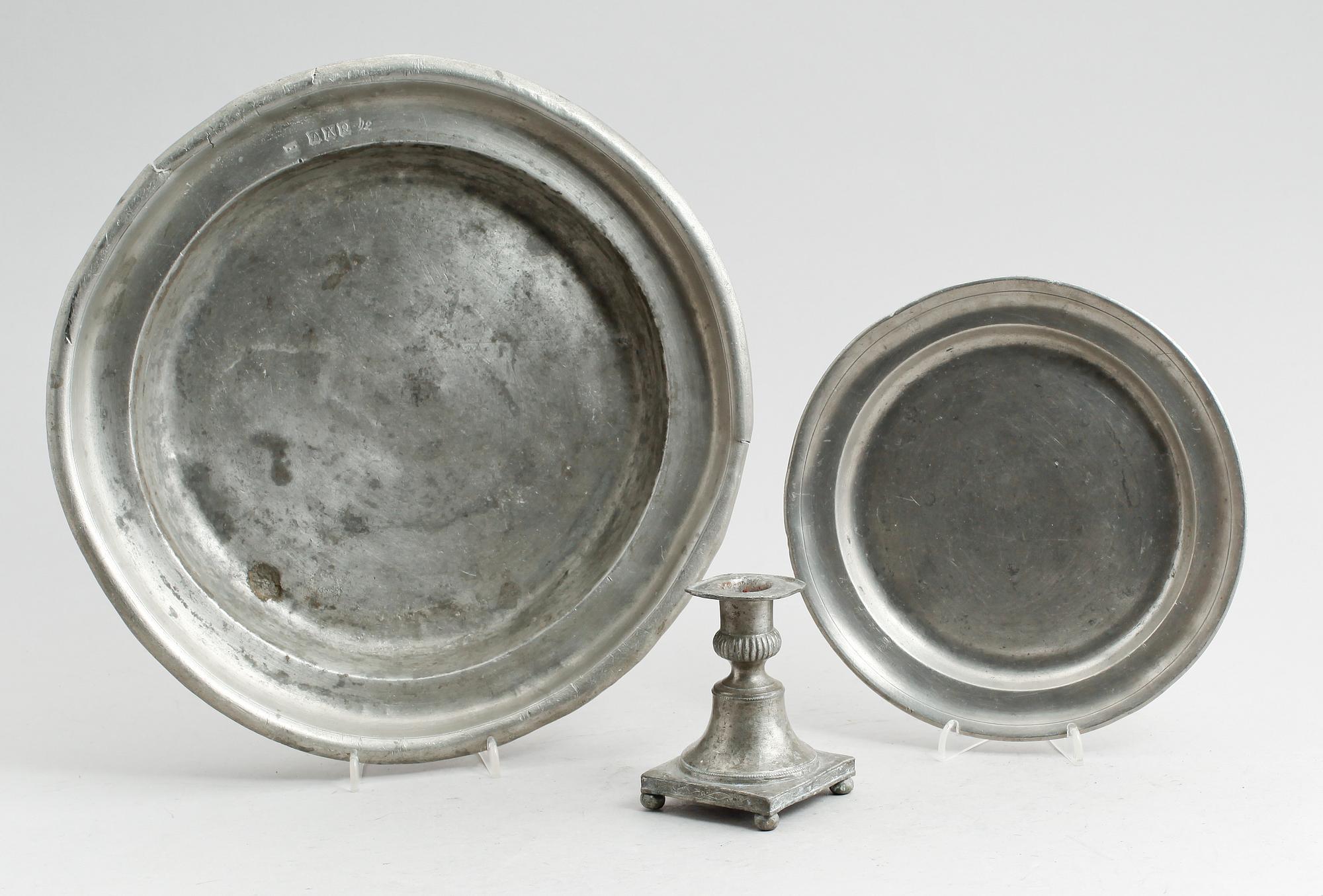 TENNFÖREMÅL, 3 delar, Finland, sannolikt 1780/1790.