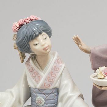 LLADRO, figurin, porslin. "Vår i Japan", 1984.