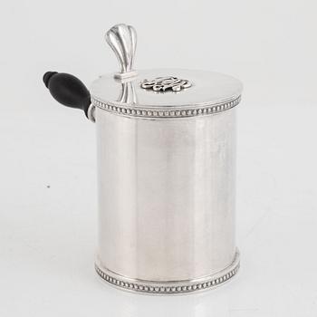 Atelier Borgila, burk med lock, sterlingsilver, Stockholm 1964.