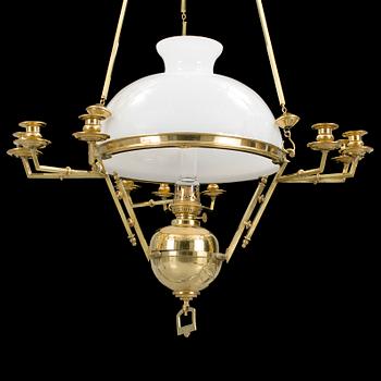 FOTOGENLAMPA/TAKLAMPA, mässing, jugend, tidigt 1900-tal.