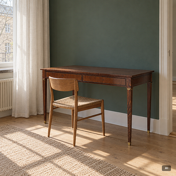 Desk, Gustavian style, second half of the 20th century.