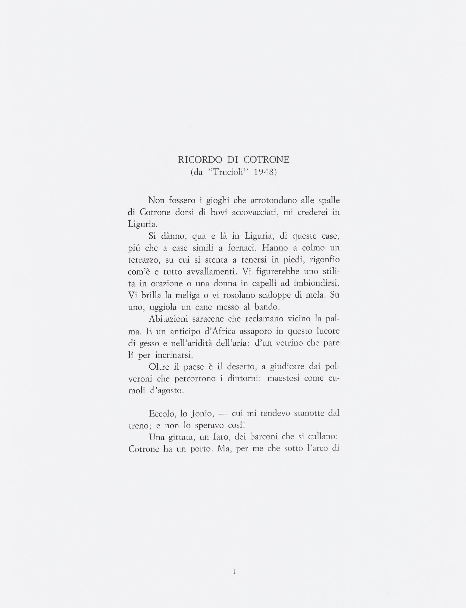 Assadour Bezdikyan, "Sei incisioni per Camillo Sbarbaro".